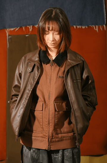 エイジドレザーボンバージャケット N4864 エイジドレザーボンバージャケット N4864