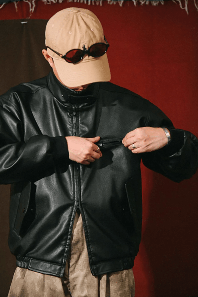 AGED LEATHER BOMBER JACKET N4864 - NNine