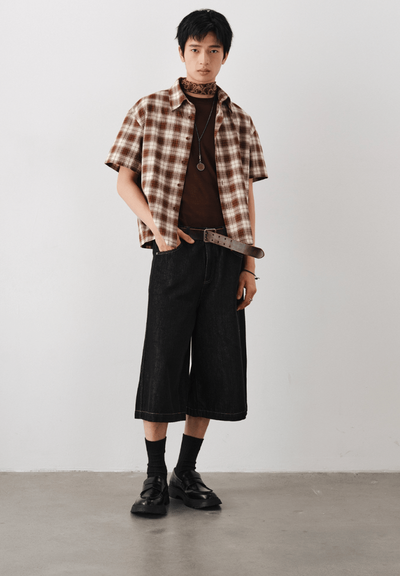 アメリカンブラウンレトロチェックシャツ / American Brown Retro Check N5531 - ファッション通販NNine（ナイン）