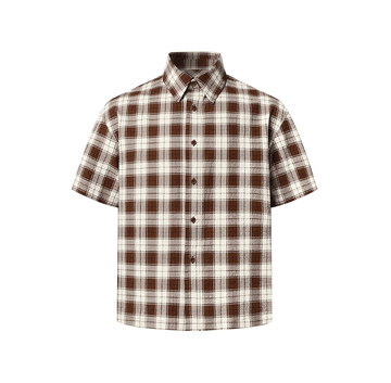 アメリカンブラウンレトロチェックシャツ / American Brown Retro