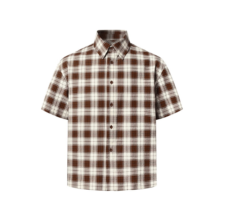 アメリカンブラウンレトロチェックシャツ / American Brown Retro Check N5531 - ファッション通販NNine（ナイン）