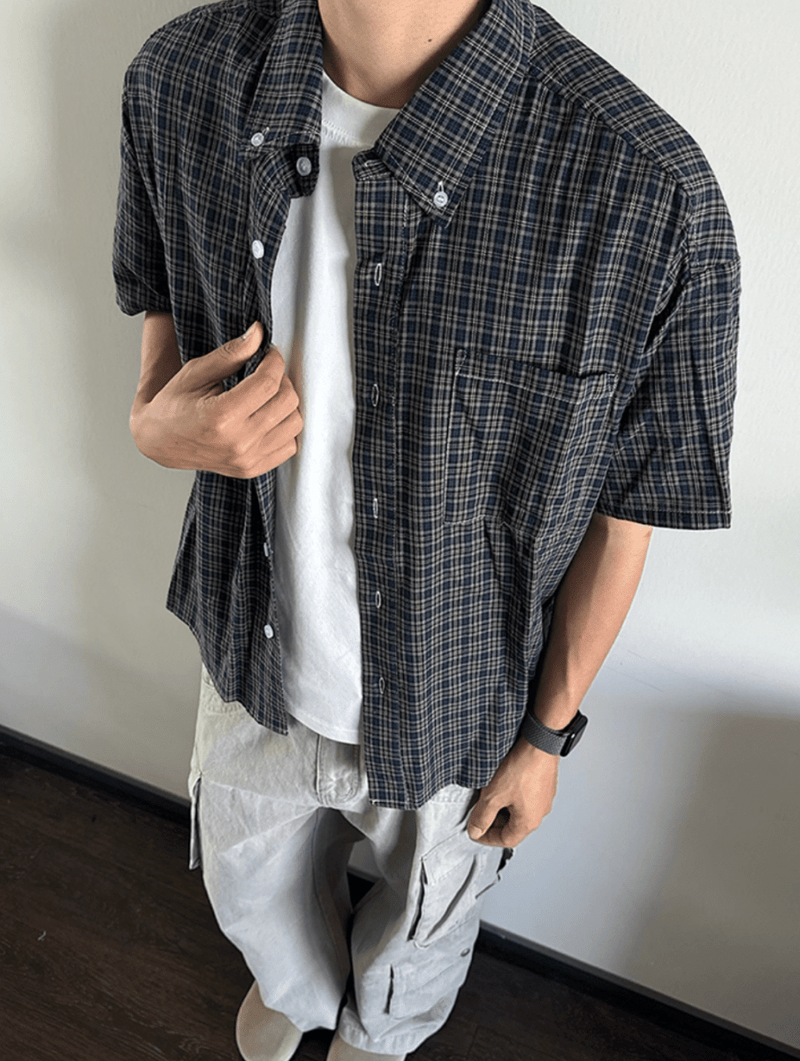 アメリカンカジュアルレトロチェックシャツ / American Casual Retro Check N5527 - ファッション通販NNine（ナイン）