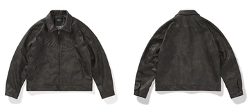 ヴィンテージスタイルレザージャケット - 裏地チェック柄仕様の高級感