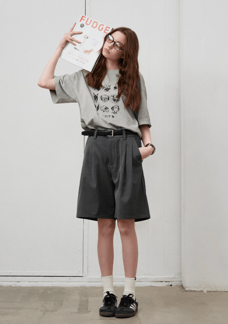 animal print t-shirt / アニマル ロゴ プリント Tシャツ 半袖 クリーン N5291 - ファッション通販 NNine(ナイン)