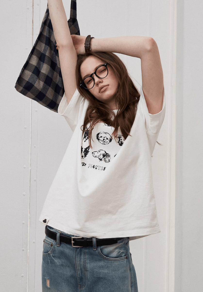 animal print t-shirt / アニマル ロゴ プリント Tシャツ 半袖 クリーン N5291 - ファッション通販 NNine(ナイン)