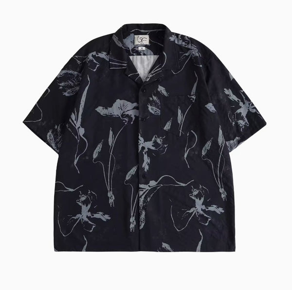 Aqua dye jacquard aloha shirt N3623 - NNine