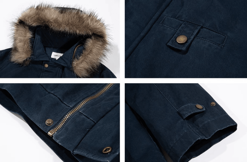 【フード取り外し可能】Attachment fur hood jacket N4829 - NNine