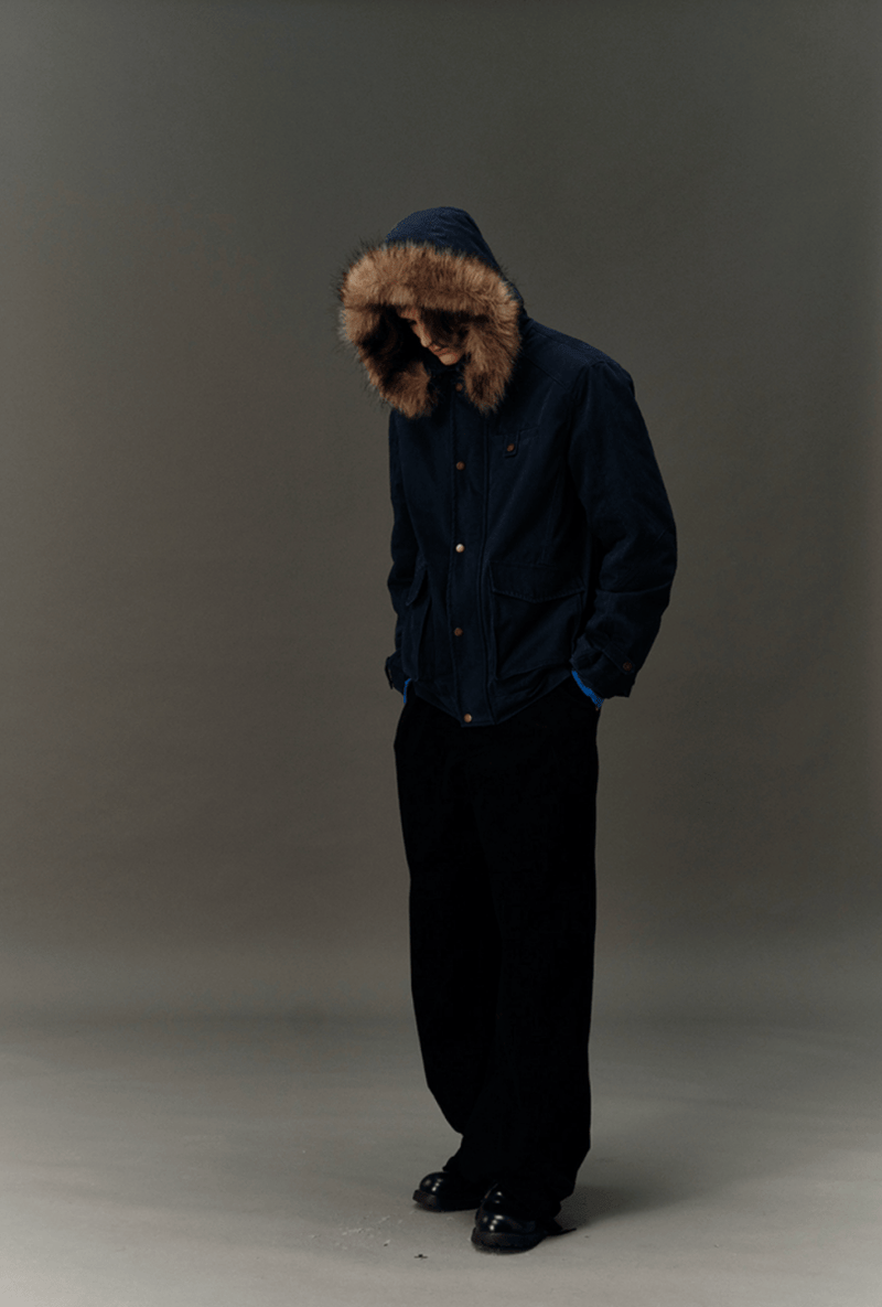 【フード取り外し可能】Attachment fur hood jacket N4829 - NNine