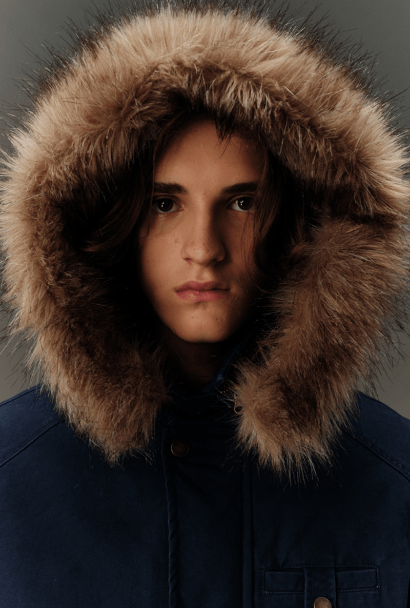 【フード取り外し可能】Attachment fur hood jacket N4829 - NNine