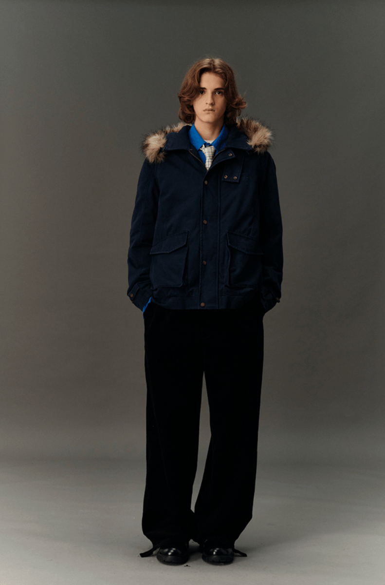 【フード取り外し可能】Attachment fur hood jacket N4829 - NNine