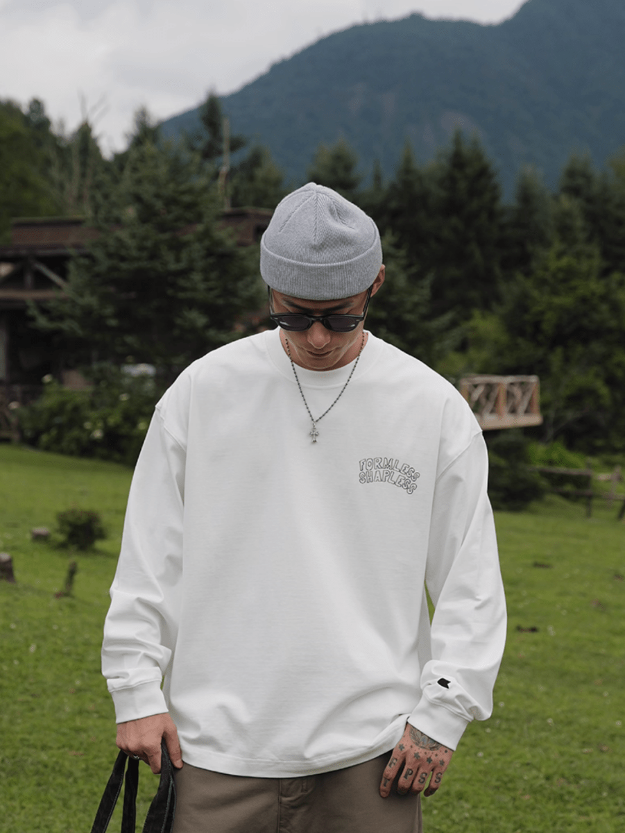 Back print long sleeve T-shirt N5645 - ファッション通販NNine（ナイン）