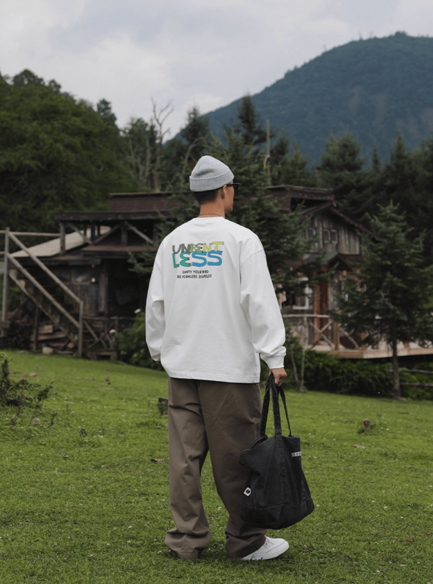 Back print long sleeve T-shirt N5645 - ファッション通販NNine（ナイン）