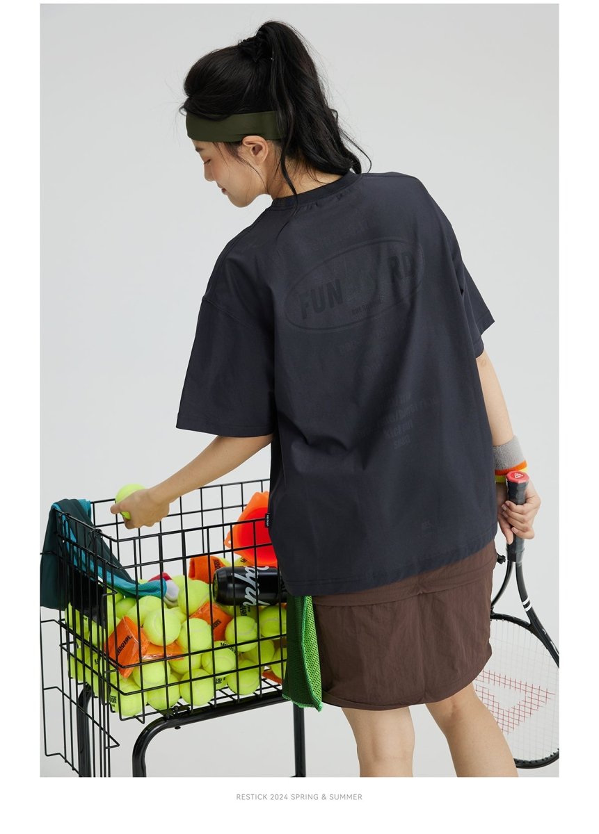 【伸縮性・吸湿速乾】back print t-shirt N3575 - NNine