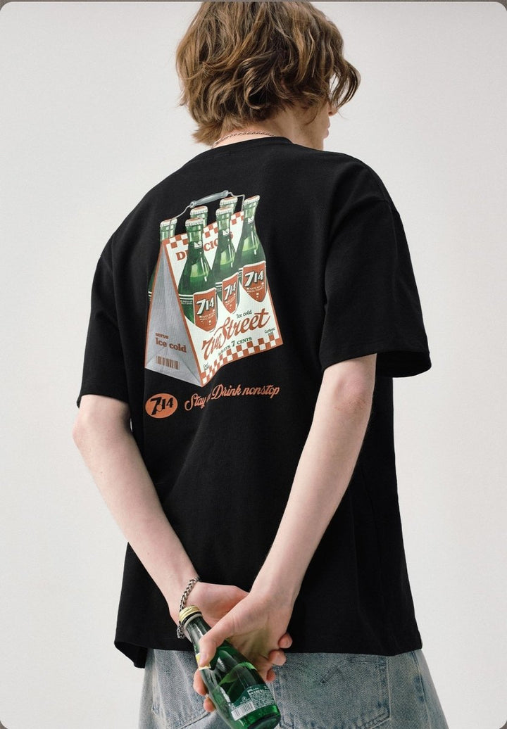 Back print T-shirt short sleeve vintage vintage style バックプリント Tシャツ 半袖 ヴィンテージ 古着風 N5297 - ファッション通販 NNine(ナイン)