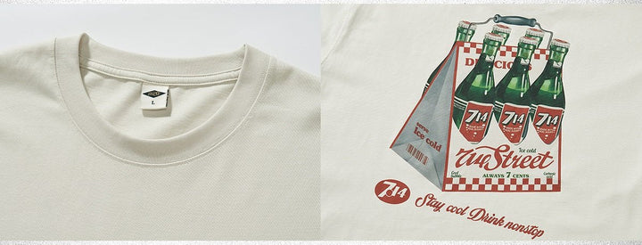 Back print T-shirt short sleeve vintage vintage style バックプリント Tシャツ 半袖 ヴィンテージ 古着風 N5297 - ファッション通販 NNine(ナイン)