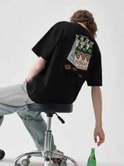 Back print T-shirt short sleeve vintage vintage style バックプリント Tシャツ 半袖 ヴィンテージ 古着風 N5297 - ファッション通販 NNine(ナイン)