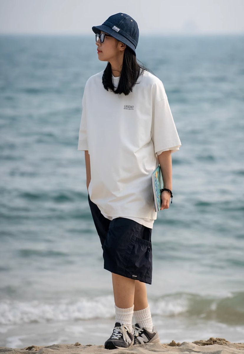 【吸湿速乾繊維】back print t - shirt / ヘビーウェイトオーバーサイズTシャツ N3870 - NNine