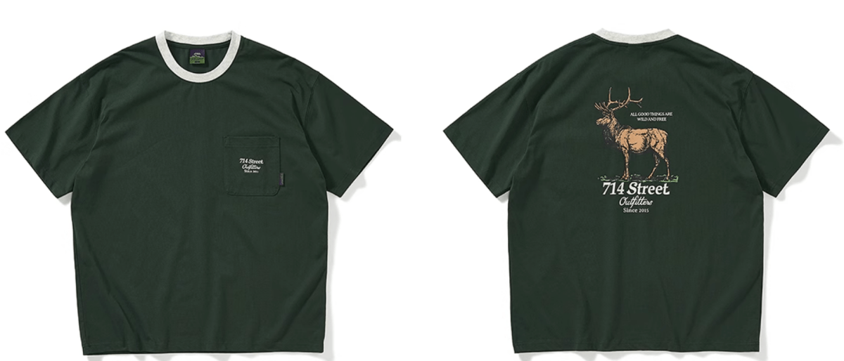 Bear Back Print T-shirt / 熊 ベア バックプリント Tシャツ 半袖 アメカジ N5298 - ファッション通販 NNine(ナイン)