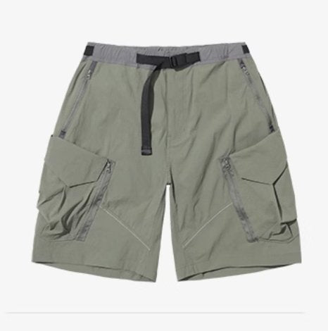 belted multi - pocket shorts N3840 - NNine
