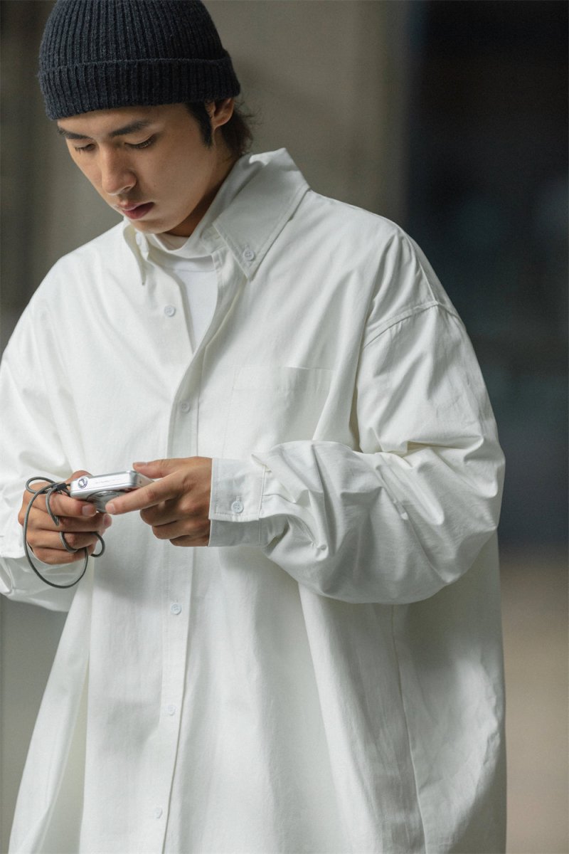 Big silhouette retro shirt /ビックシャツ N3698 - NNine