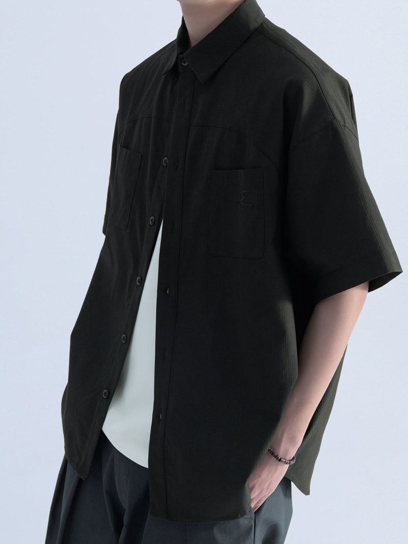 black jacquard shirt N3524 - NNine