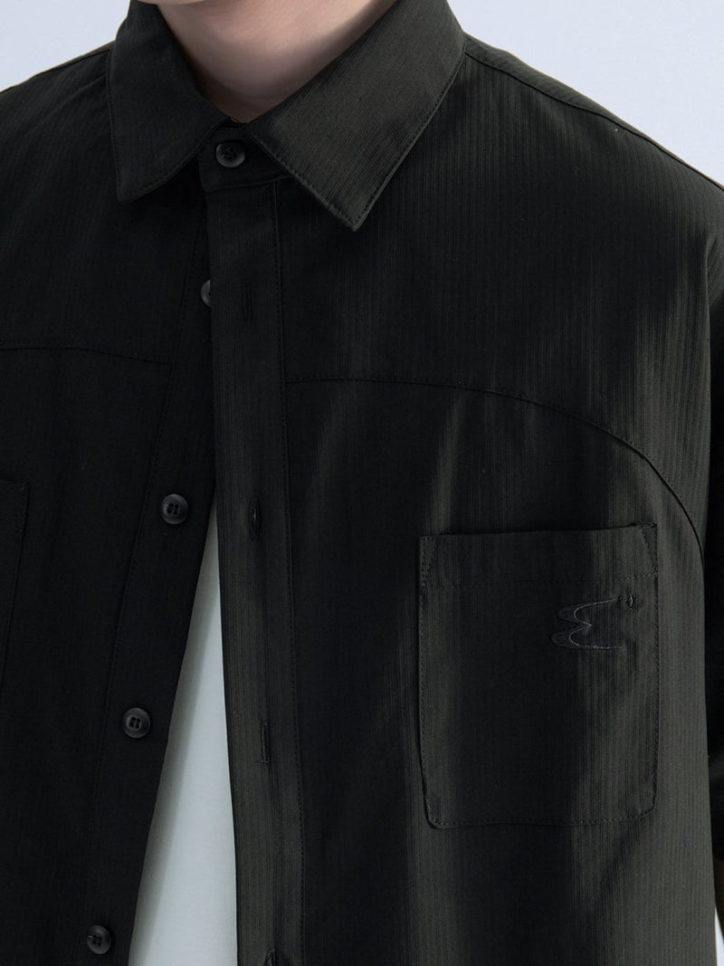 black jacquard shirt N3524 - NNine