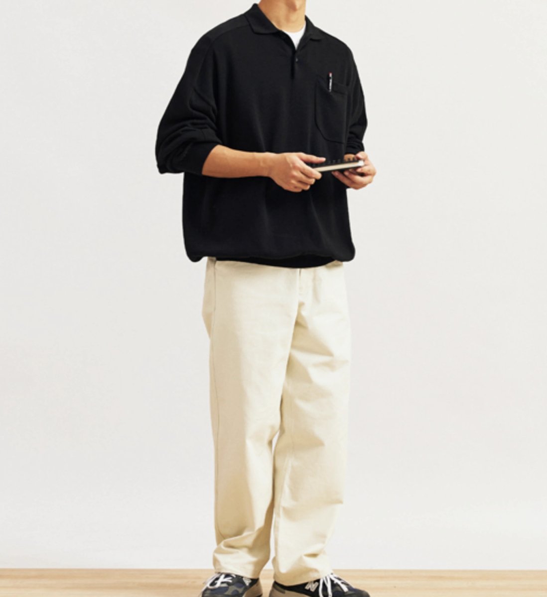 black polo shirt N3442 - NNine