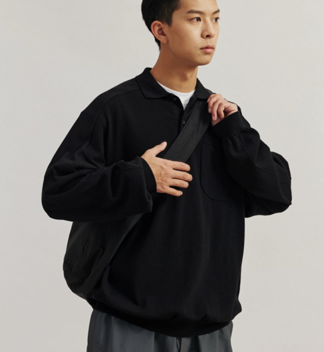 black polo shirt N3442 - NNine