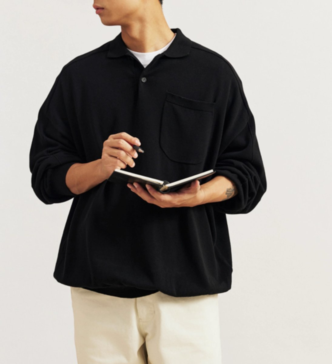 black polo shirt N3442 - NNine