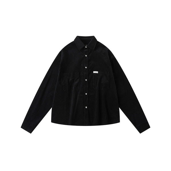 Black Retro Corduroy Shirt / コーデュロイシャツ N2605 - NNine