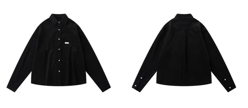 Black Retro Corduroy Shirt / コーデュロイシャツ N2605 - NNine