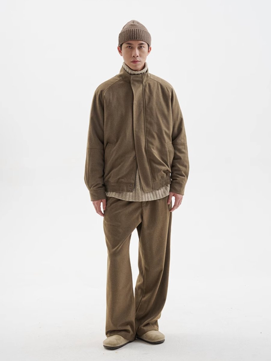 brushed stand collar jacket / テック繊維ダウン入りジャケット N4510 - NNine