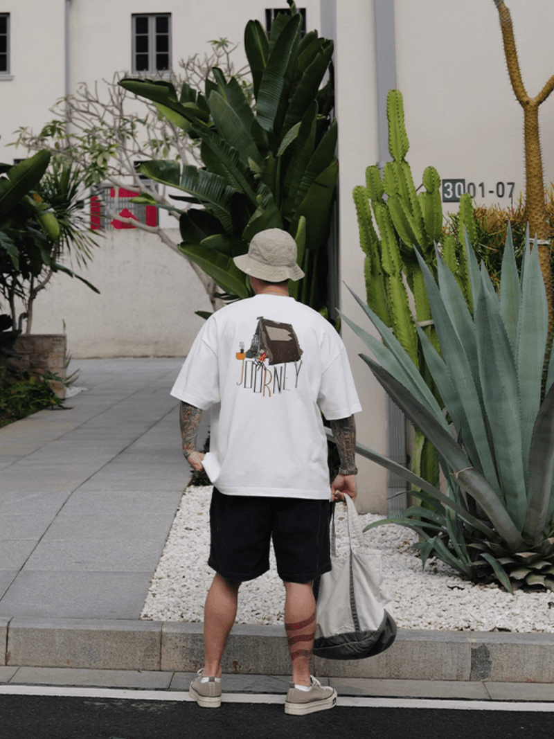 Camp Back Print T-shirt Heavyweight / キャンプ バックプリント Tシャツ 半袖 N5337 - ファッション通販 NNine(ナイン)