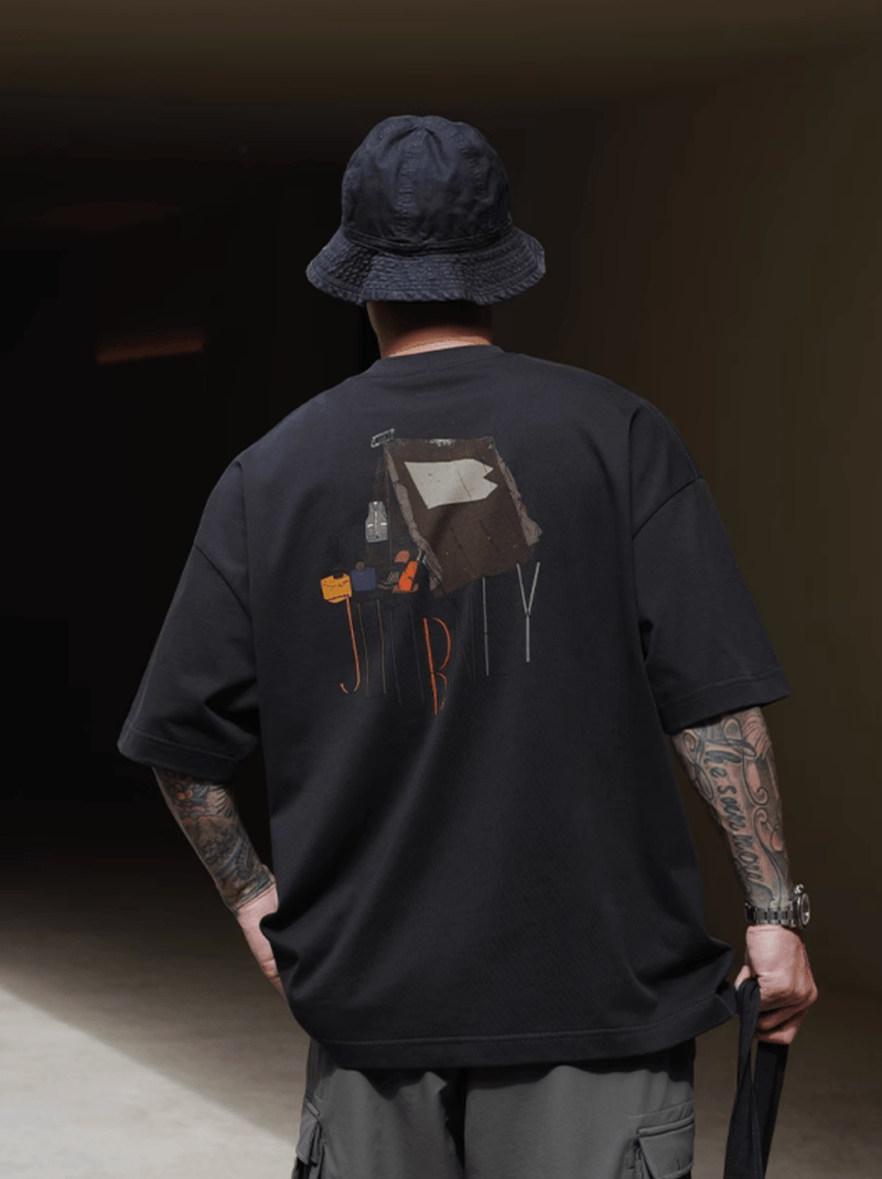 Camp Back Print T-shirt Heavyweight / キャンプ バックプリント Tシャツ 半袖 N5337 - ファッション通販 NNine(ナイン)