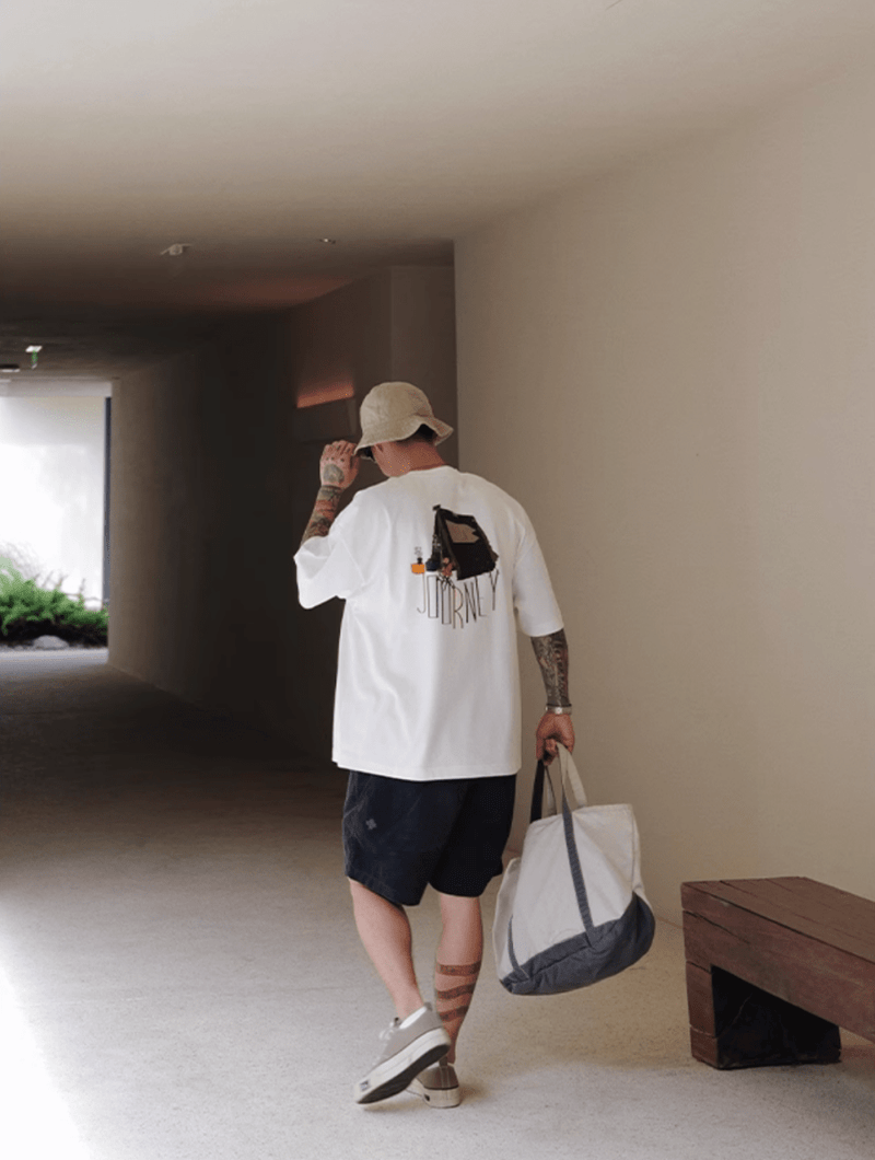 Camp Back Print T-shirt Heavyweight / キャンプ バックプリント Tシャツ 半袖 N5337 - ファッション通販 NNine(ナイン)