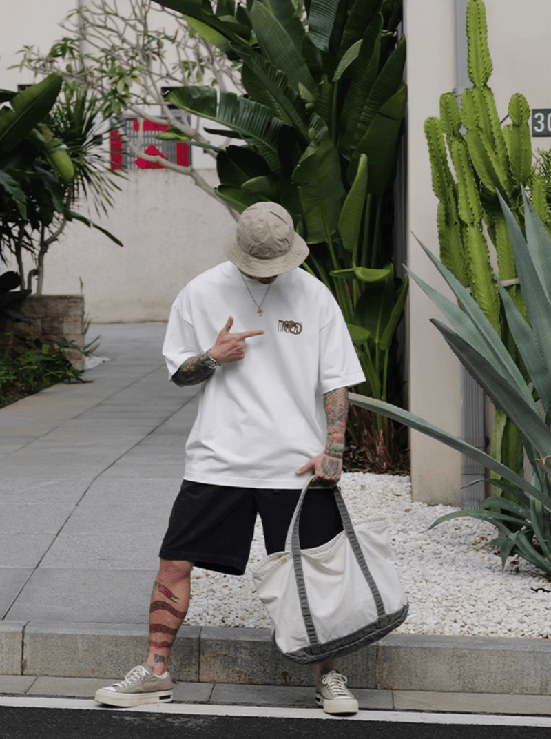 Camp Back Print T-shirt Heavyweight / キャンプ バックプリント Tシャツ 半袖 N5337 - ファッション通販 NNine(ナイン)