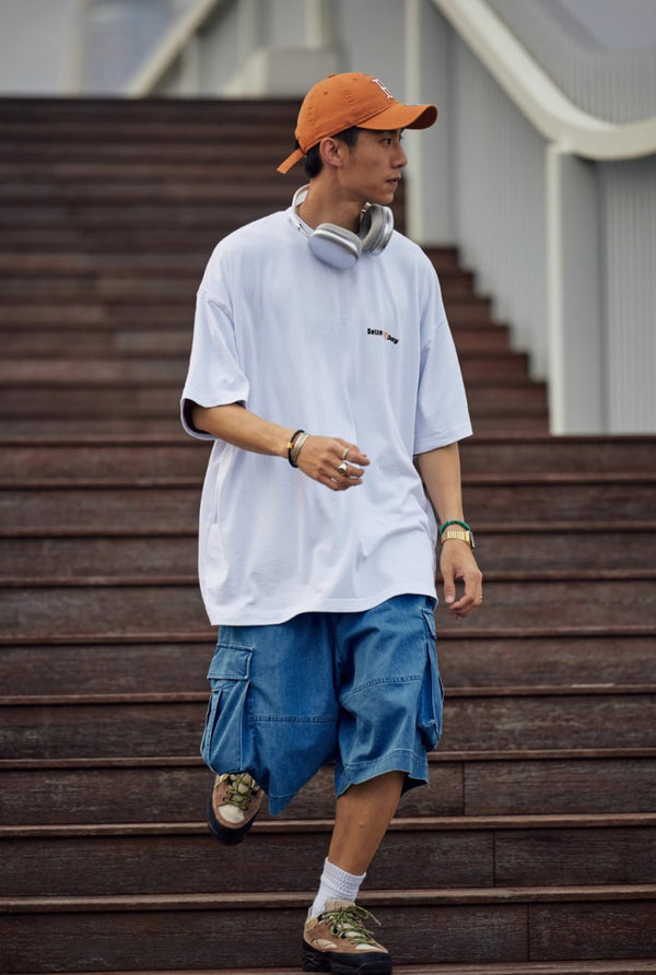 cargo pocket denim shorts / デニムカーゴショーツ N4011 - NNine