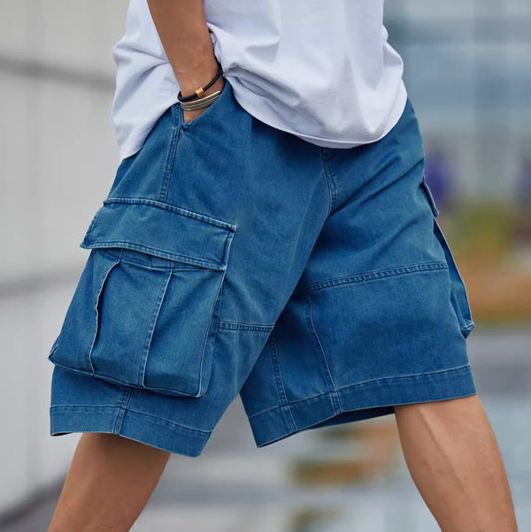 cargo pocket denim shorts / デニムカーゴショーツ N4011 - NNine