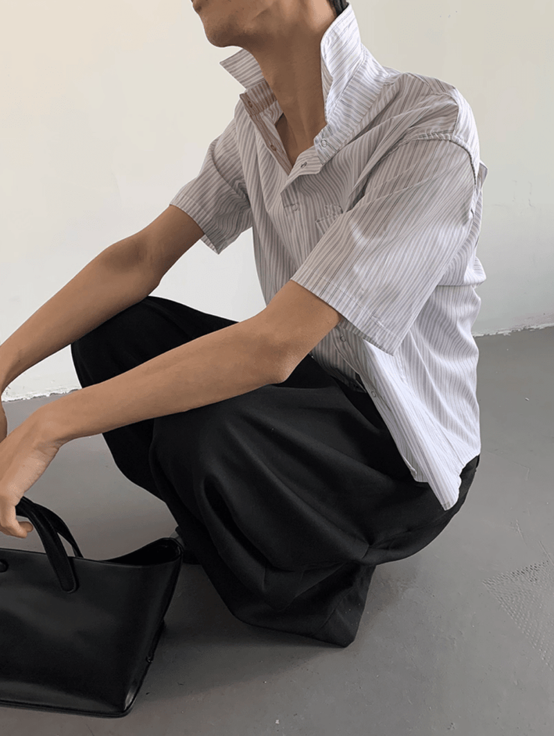 カジュアルチェック半袖シャツ / Casual Check Short Sleeve Shirt N5526 - ファッション通販NNine（ナイン）