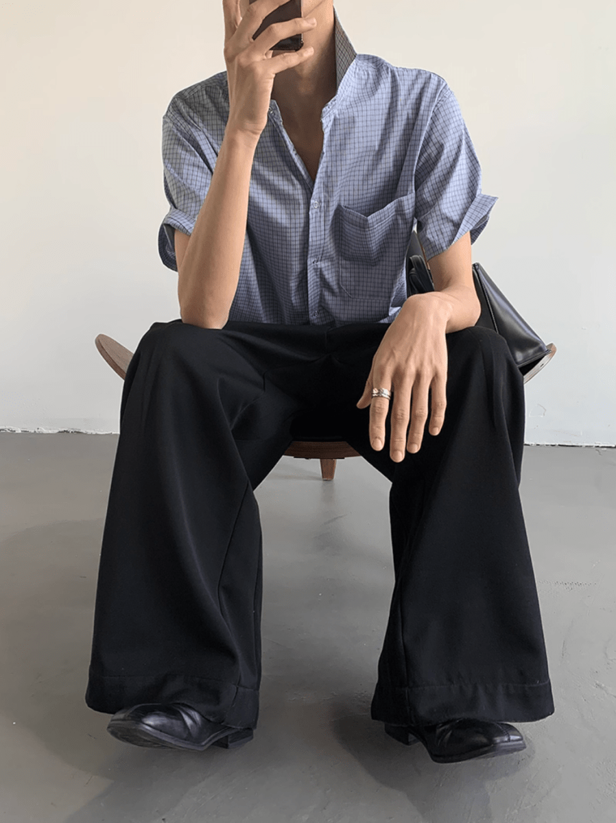 カジュアルチェック半袖シャツ / Casual Check Short Sleeve Shirt N5526 - ファッション通販NNine（ナイン）