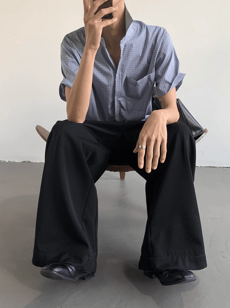 カジュアルチェック半袖シャツ / Casual Check Short Sleeve Shirt N5526 - ファッション通販NNine（ナイン）