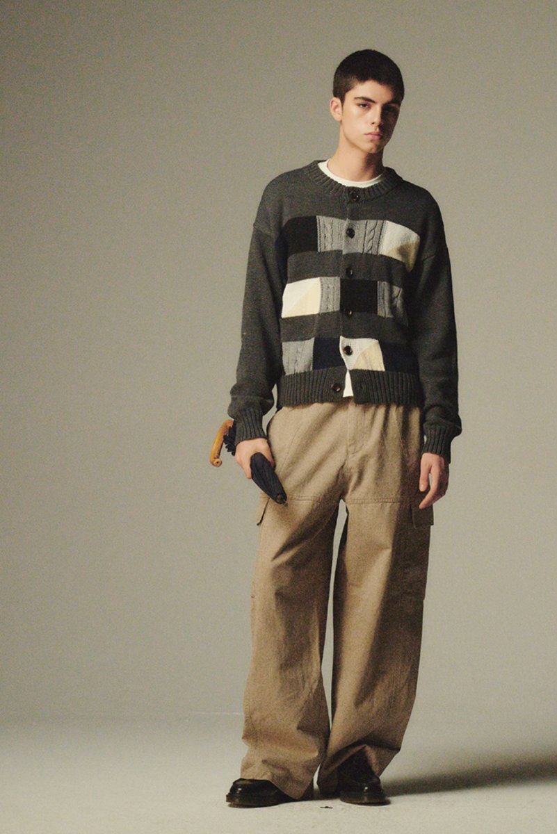 casual wide khaki pants N4477 - NNine