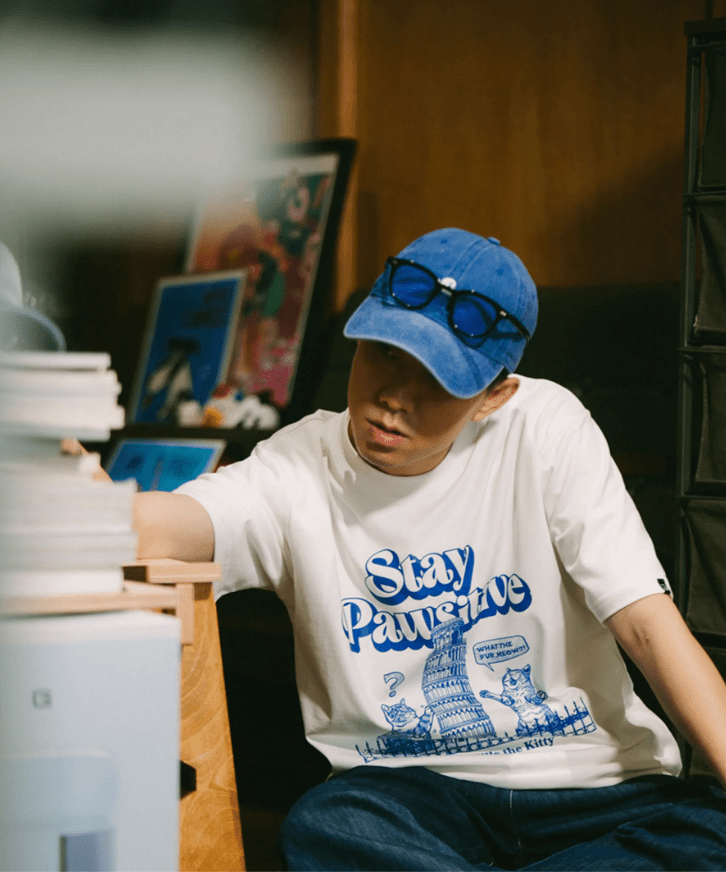 Cat tower print T-shirt N5268 - ファッション通販 NNine(ナイン)