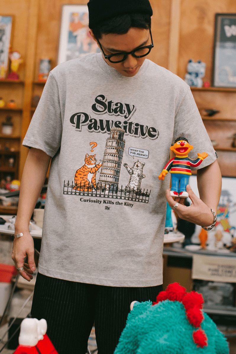 Cat tower print T-shirt N5268 - ファッション通販 NNine(ナイン)