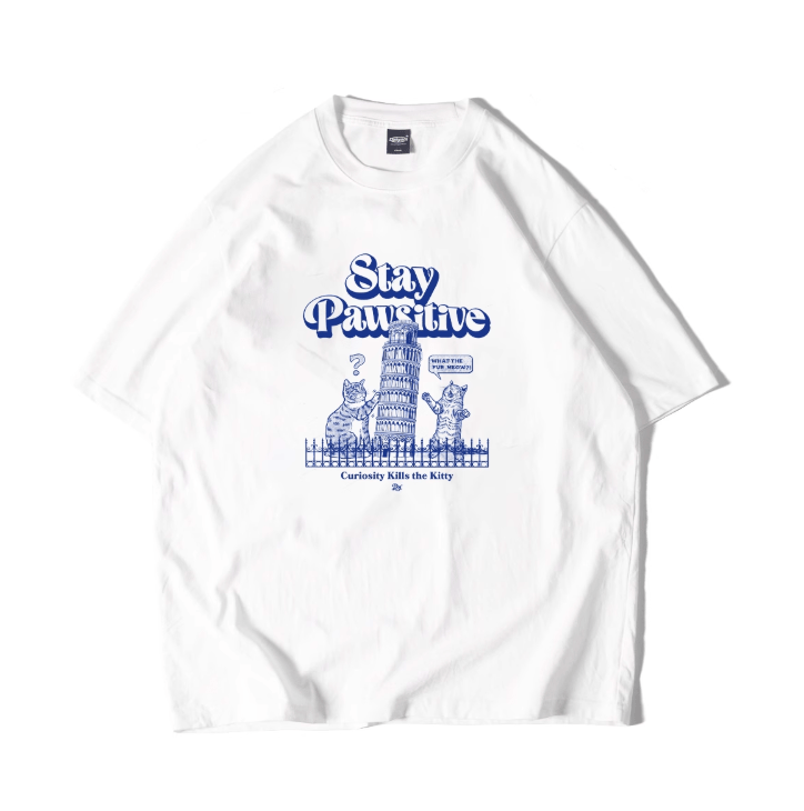Cat tower print T-shirt N5268 - ファッション通販 NNine(ナイン)