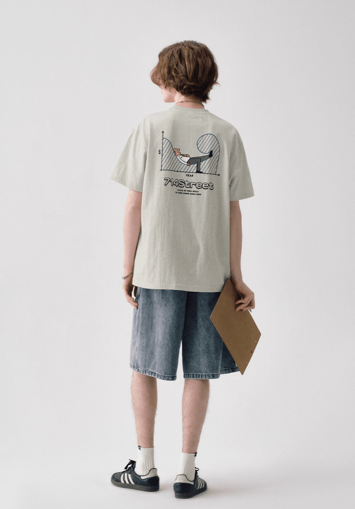 CHART BACK PRINT T-SHIRT   N5210
