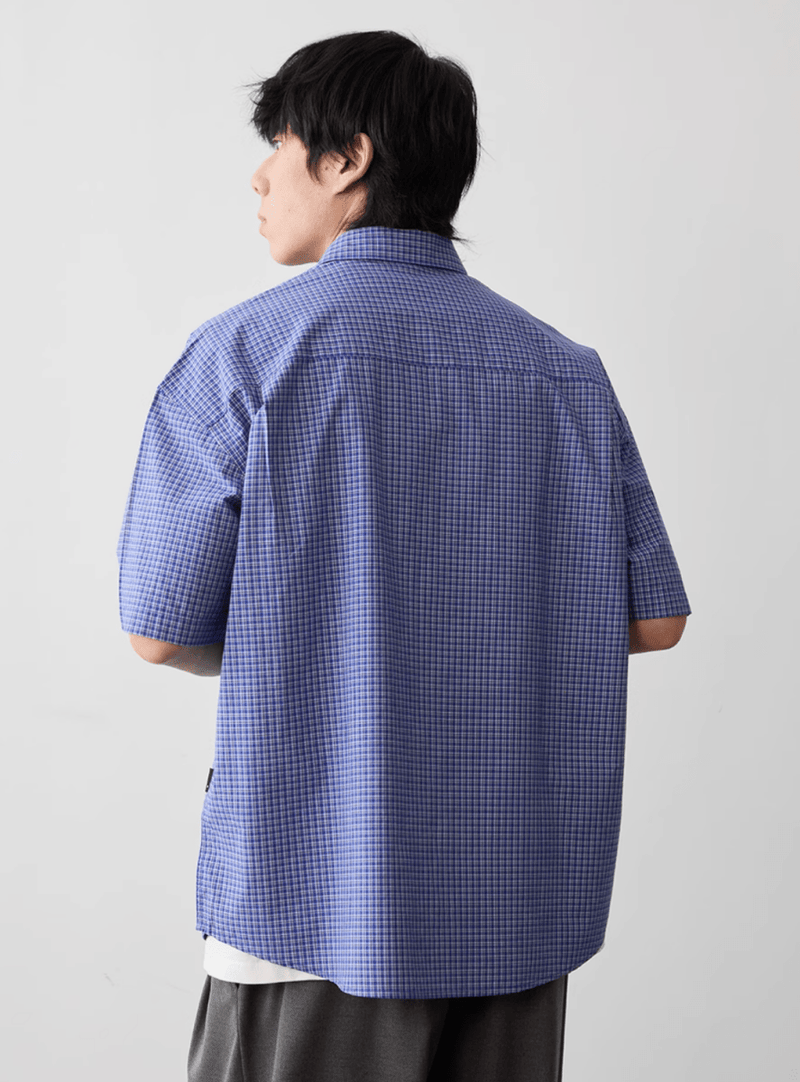 Check Shirt Cotton Loose Fit / チェックシャツ 長袖 コットン ゆったり 夏 N5322 - ファッション通販 NNine(ナイン)