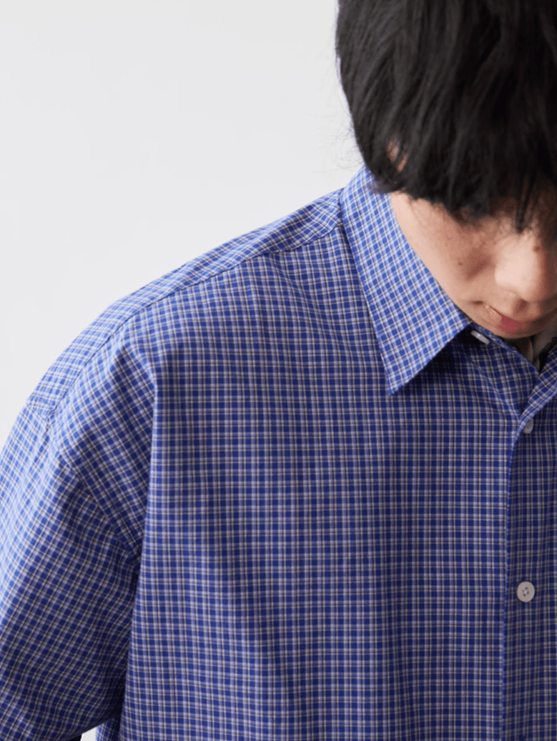 Check Shirt Cotton Loose Fit / チェックシャツ 長袖 コットン ゆったり 夏 N5322 - ファッション通販 NNine(ナイン)
