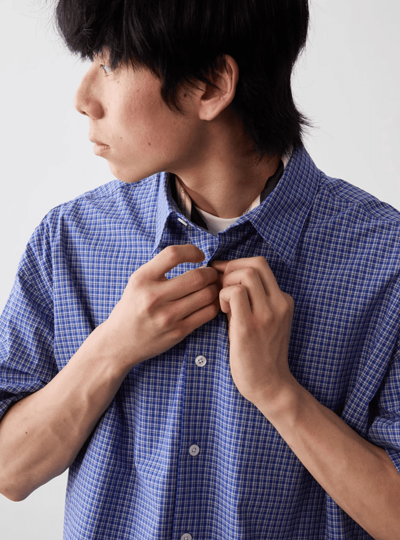 Check Shirt Cotton Loose Fit / チェックシャツ 長袖 コットン ゆったり 夏 N5322 - ファッション通販 NNine(ナイン)