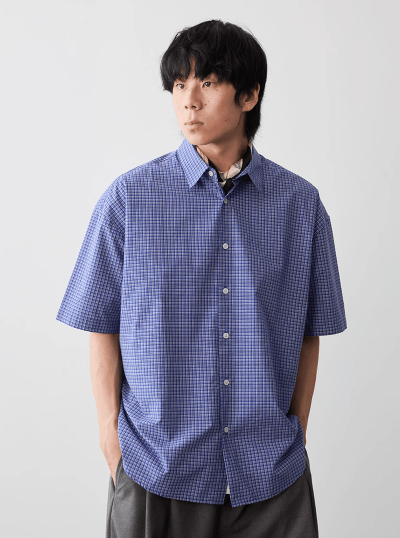 Check Shirt Cotton Loose Fit / チェックシャツ 長袖 コットン ゆったり 夏 N5322 - ファッション通販 NNine(ナイン)